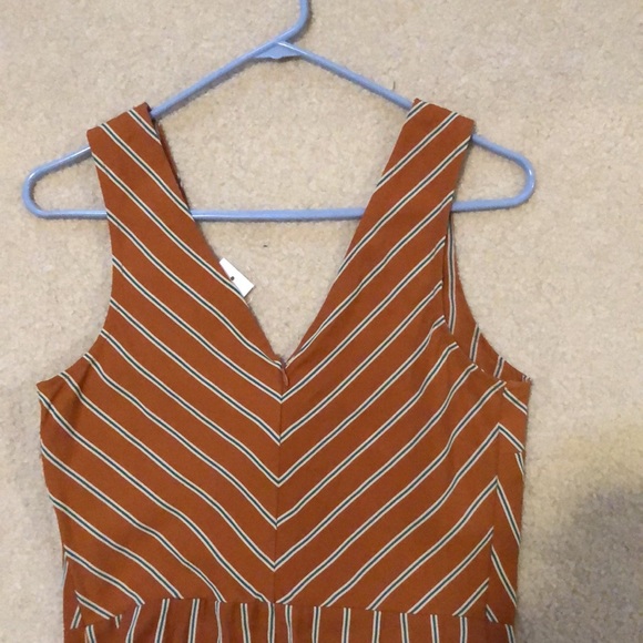 Orange rust jumpsuit tall with stripes - Picture 4 of 6